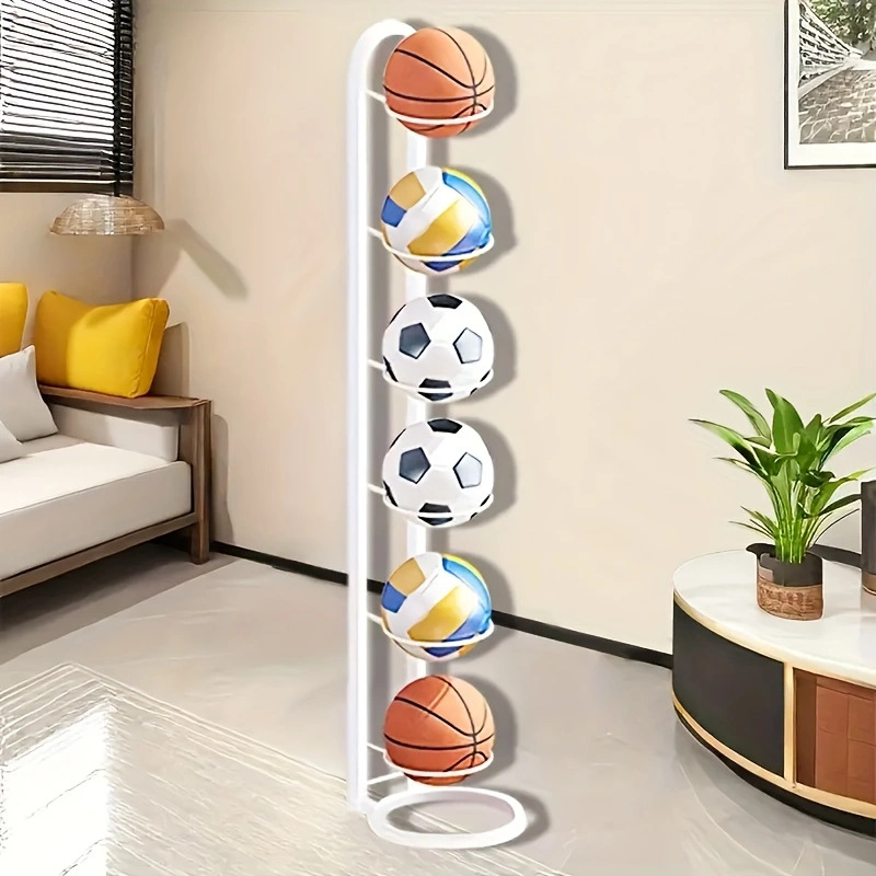 Cross-Border New Model 6-Layer Basketball Rack, 5-Layer Basketball Rack, Storage and Display Simple Organizer Rack, Basketball Frame
