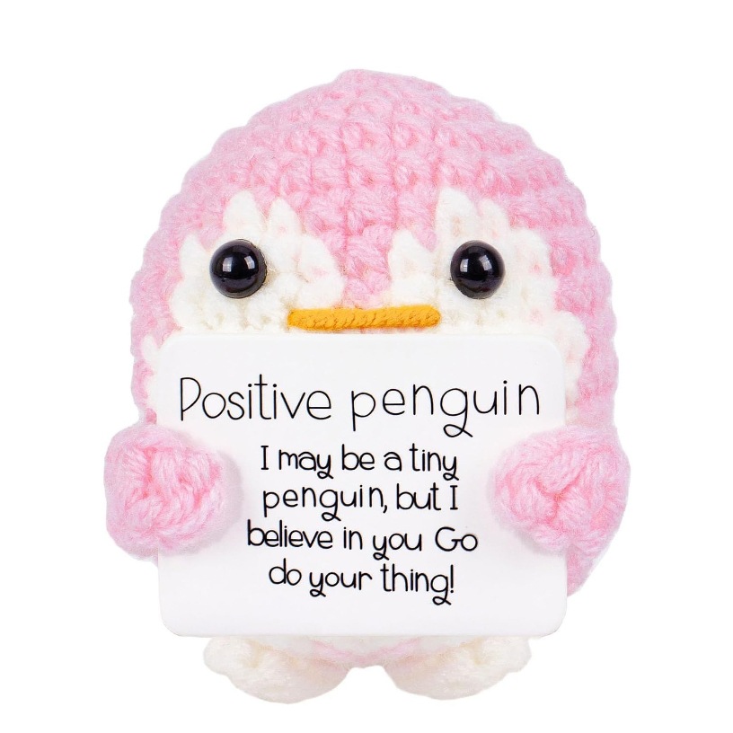 1 Cross-Border Optimitive Potato Positive Energy Penguin Wool Knitted Cucumber Amazon Handmade Crocheted Doll