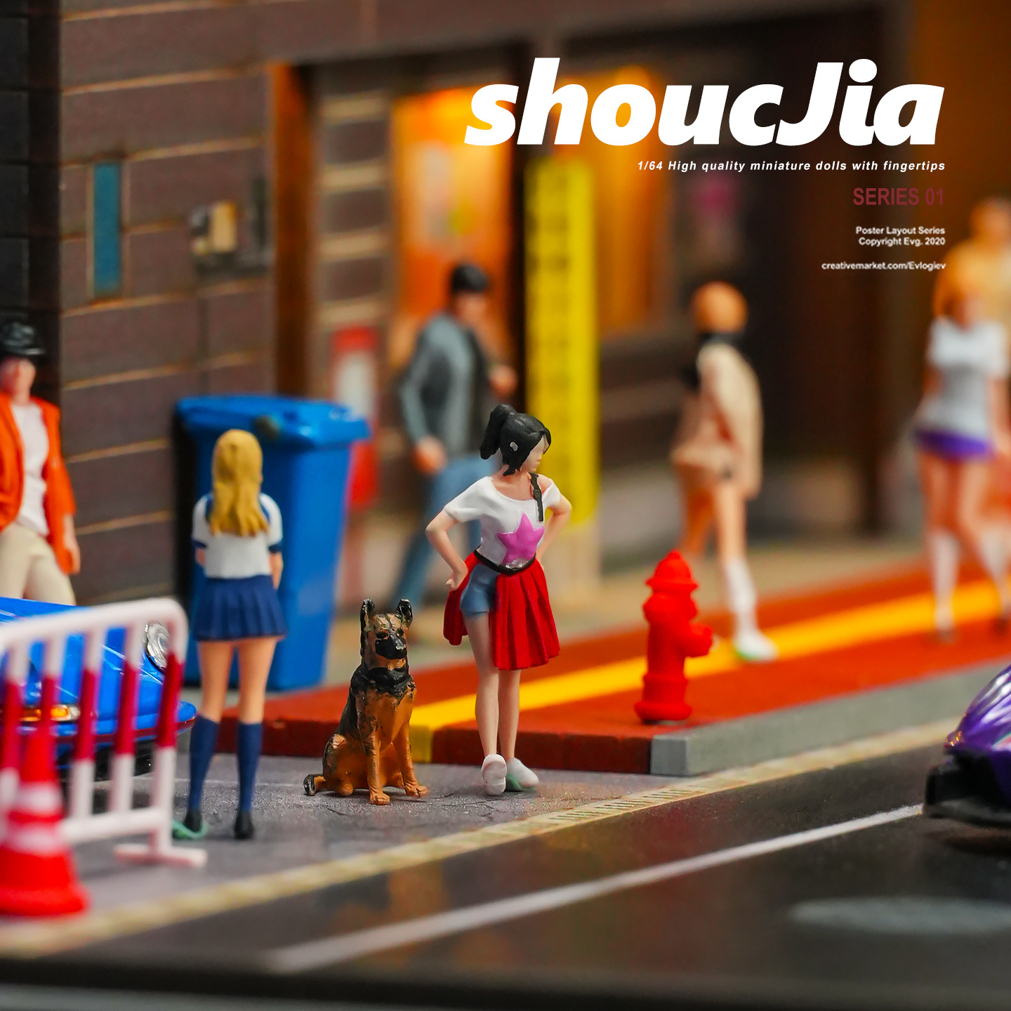 Internet Celebrity Girl Beauty Artificial Resin Character Model Colorful Finished Ornaments Microscopic Photography Props Stereo