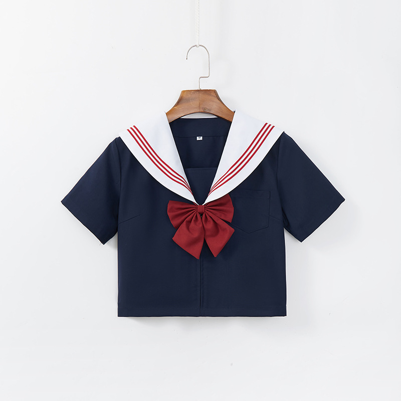 Manufacturer Supplies Red Three Jk Uniform Short Skirt Suit Long-Sleeved Japanese Style Orthodox Basic Suit Preppy Style Spring & Fall