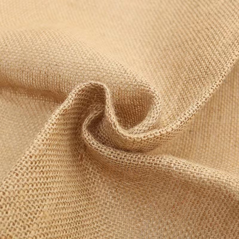 Spot Wholesale Linen Jute Fabric Single Warp Single Weft Double Weft Burlap Decorative Decoration Cloth Packed Linen Sheets