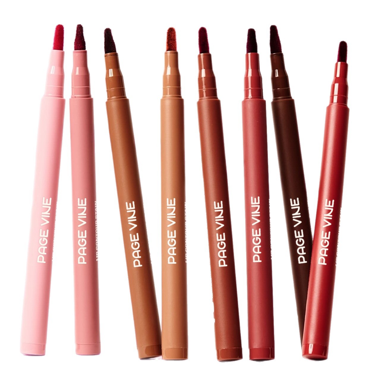 Cross-Border Popular Page Vine Velvet Lip Liner Tk Hot Selling Waterproof Non-Stick Cup Lip Liner Export Makeup