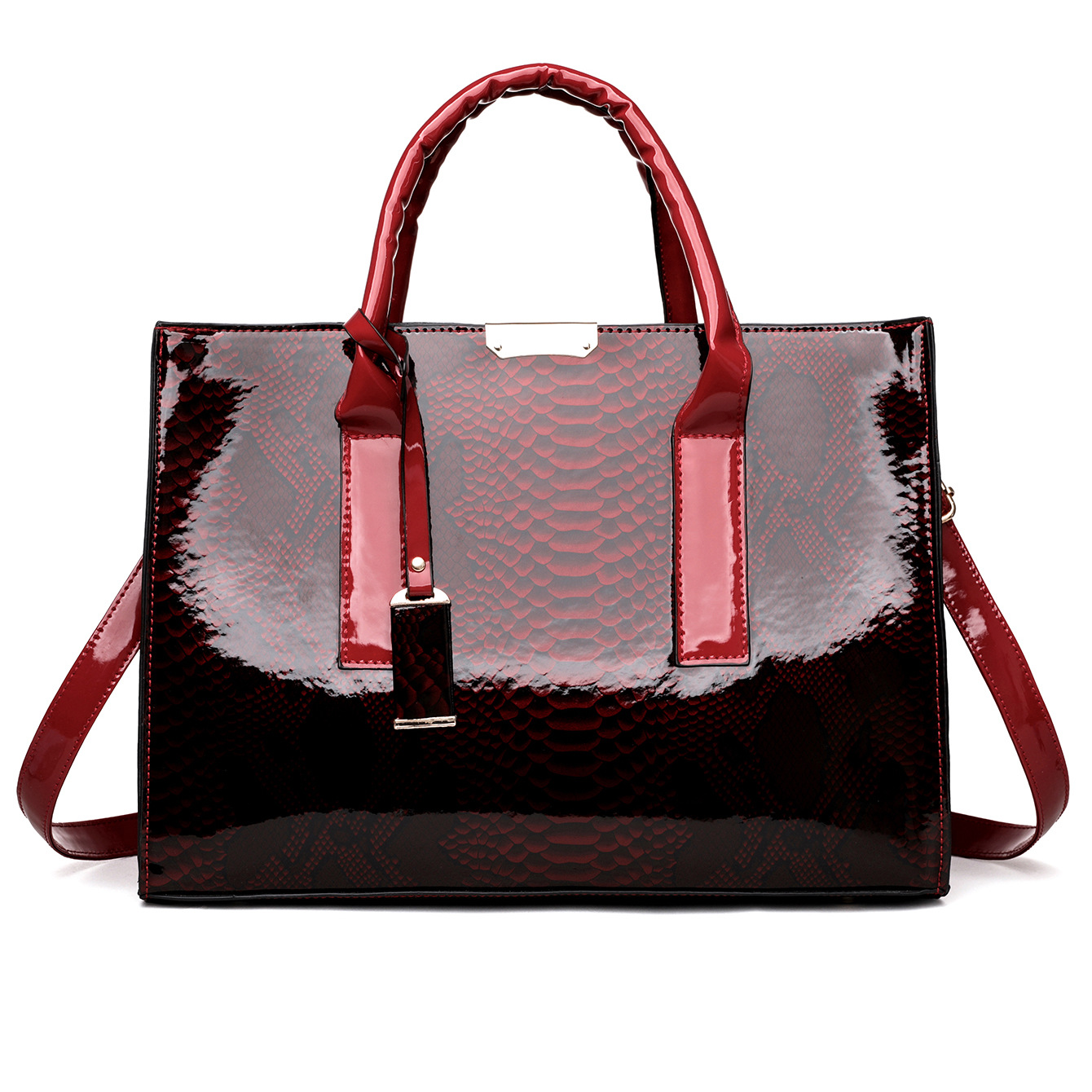 Cross-Border European and American New Snake Pattern Simple Foreign Trade Handbag Large Capacity Fashion Classic Versatile Shoulder Crossbody Women's Bag