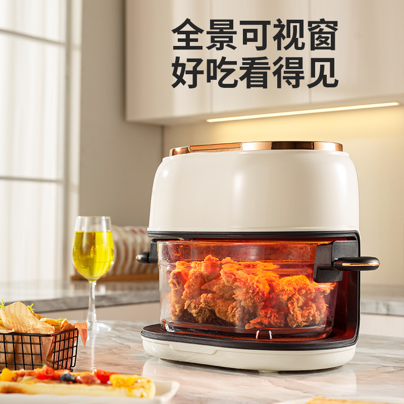 New 4L Glass Household Large-Capacity Air Fryer Cross-Border Airfryer Touch Screen Multi-Functional Oil-Free Potato Machine Strips