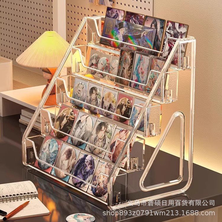 Transparent Acrylic Stepped Kidsren's Picture Book Storage Rack Multi-Layer Multi-Functional Desktop Cosmetics Cd Bar Storage