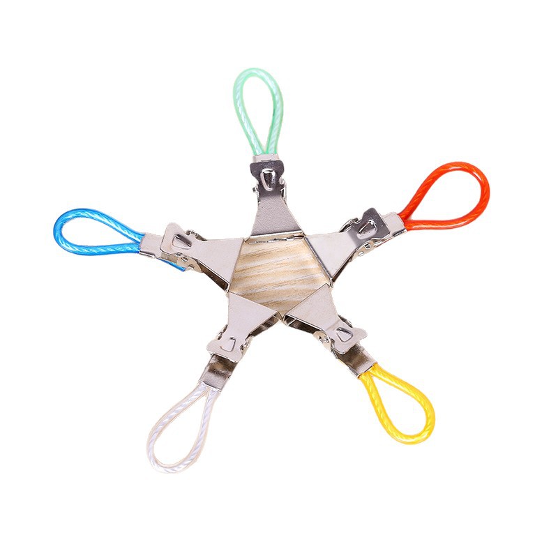 Amazon Aliexpress Hot Selling Outdoor Metal Towel Clip Bath Towel Clip Beach Towel Clip Plastic Color Rope Wholesale