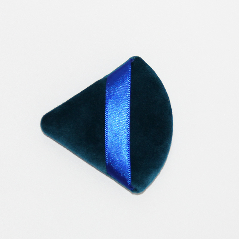 Spot Triangular Short Velvet Dry Powder Puff Crystal Velvet Super Soft Loose Powder Honey Powder Makeup Setting Makeup Beauty Tool Fan-shaped Powder Puff