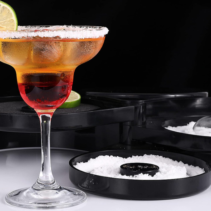 Salt Edge Box Glass Rimmer Three-Layer Salt Box Dipped in Salt and Sugar Juice Cocktail Seasoning Tool Cross-Border Hot Product
