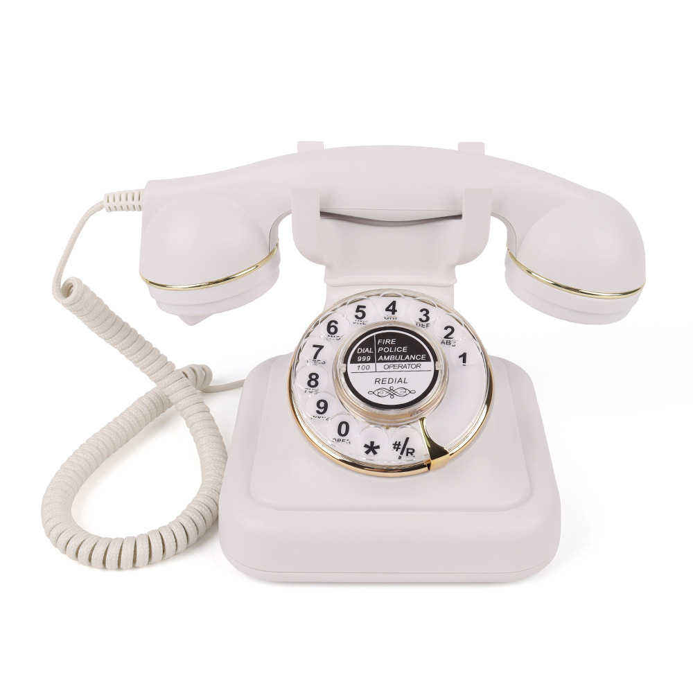 Cross-border retro telephone hotel household old-fashioned fixed landline turntable telephone antique recording telephone wholesale