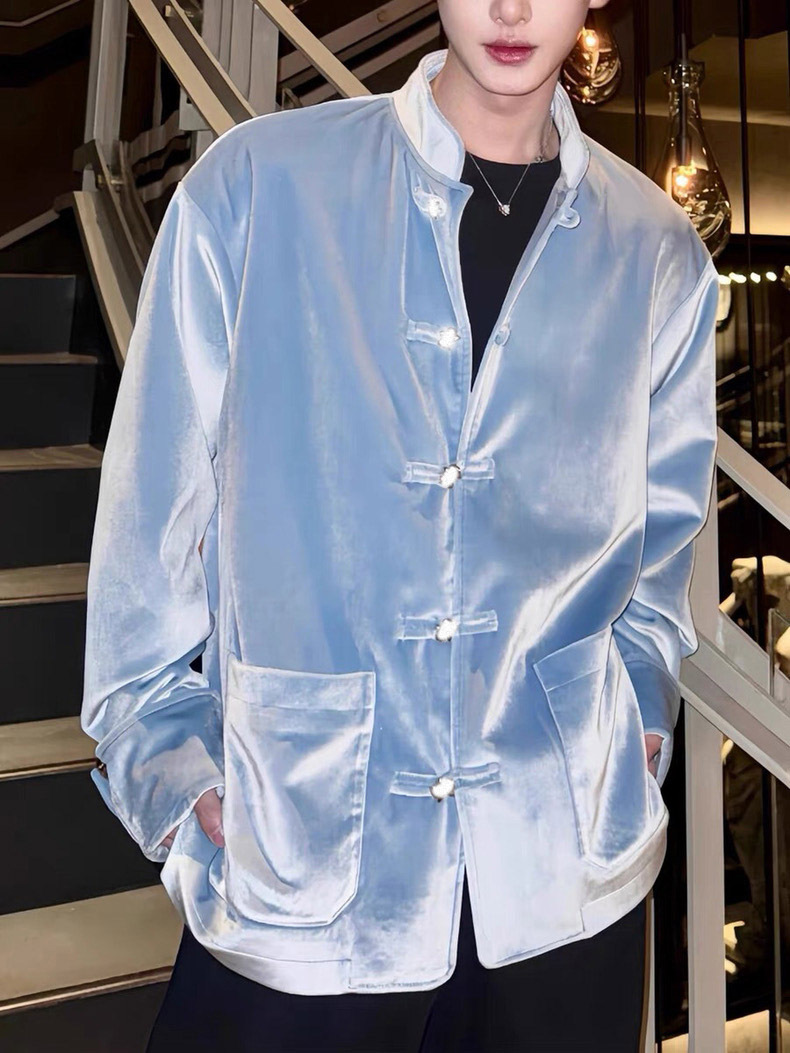 New Chinese style old money style velvet casual loose Tang suit men's and Women's Chinese style shirt jacket jacket