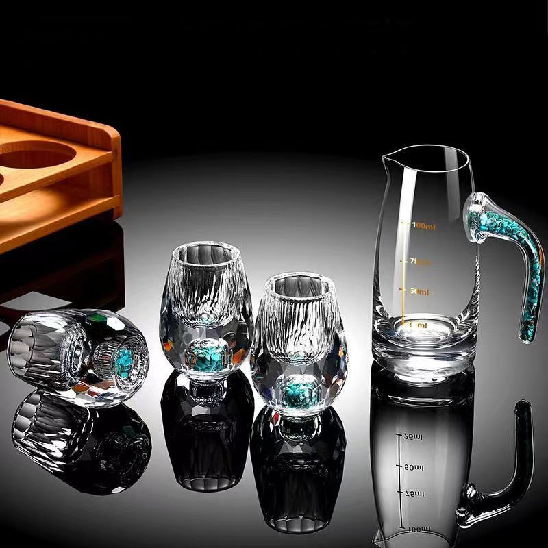 Маленький бокал для вина с золотым покрытием, утолщенный, высококачественный кристальный бокал