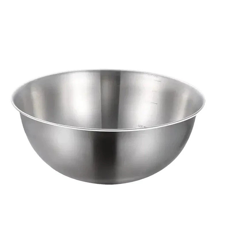 High-Quality Stainless Steel Baking and Fabric Mixing Bowl, Stainless Steel Salad Bowl, Cooking Bowl with Scale, Baking and Egg Beating Bowl