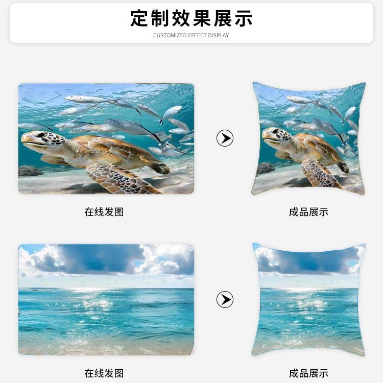 Cross-border short plush printing pillow case custom corporate gift sofa bedside cushion cover pillow printing logo