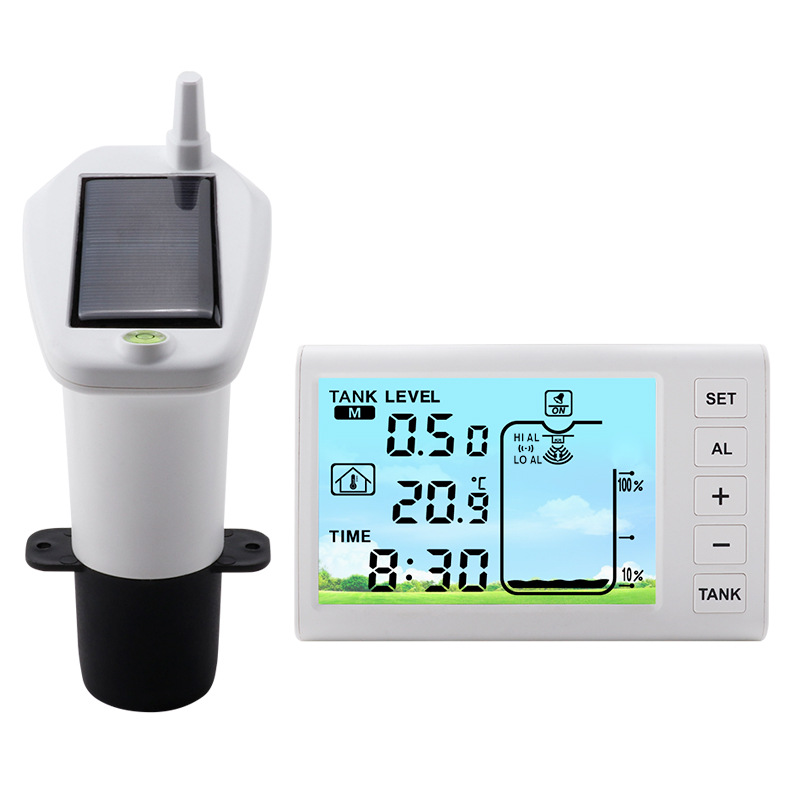 Multifunctional Ultrasonic Water Tank Level Meter Launcher Solar Charging Electronic Digital Display Water Tank Water Level Monitor