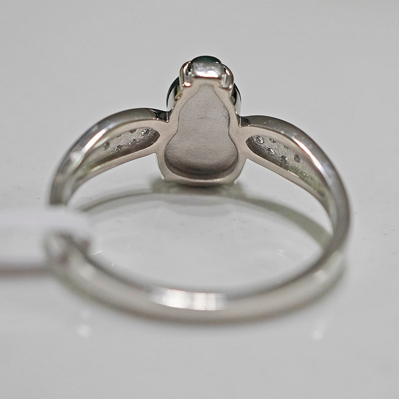 Pt950 Platinum Cultured Diamond Ring Female Gourd Niche