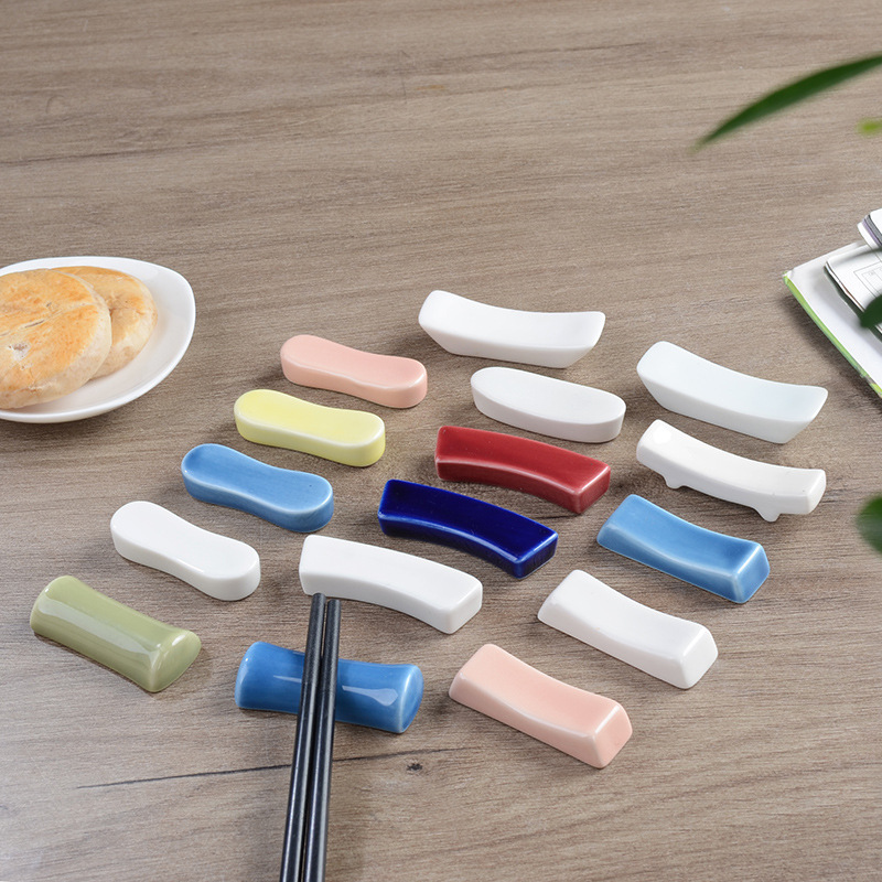Оптовая керамическая подставка для палочек для еды, подставка для ложек, двойного назначения, общественная, гостиничная