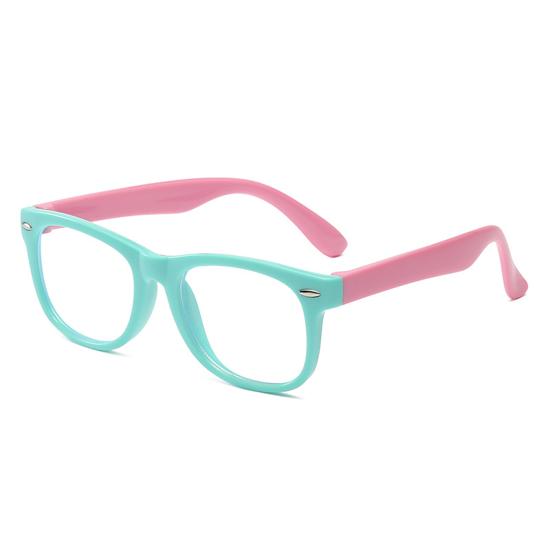New Children's Anti-Blue Light Glasses for Students, Non-Prescription Computer Glasses, Anti-Radiation Eye Protection Flat Glasses