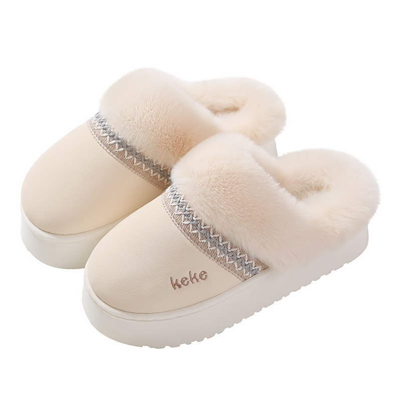 High-Quality Winter Slippers for Women, Fair Isle Style, Versatile Snow Boots, Comfortable, Fleece-Lined, Thick-Soled, Closed-Toe, Warm