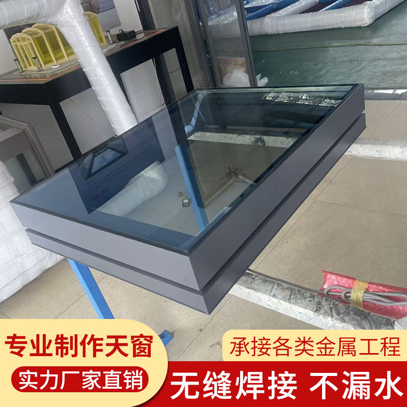 Aluminum Skylight Sunroom Skylight Beveled Thickened Skylight Sliding Breathable Attic Manual Window Basement Light Well