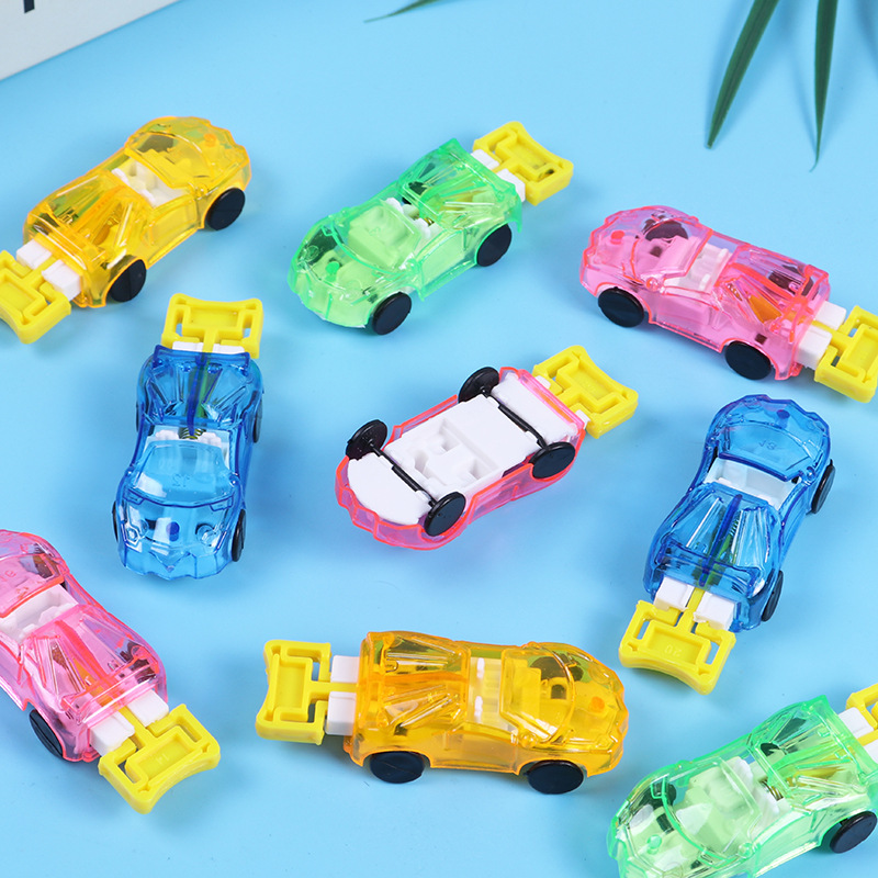 Launcher Ejection Car Inertia Jumping Car Ejection Flying Car Racing Plastic Car Small Police Car Children's Toys