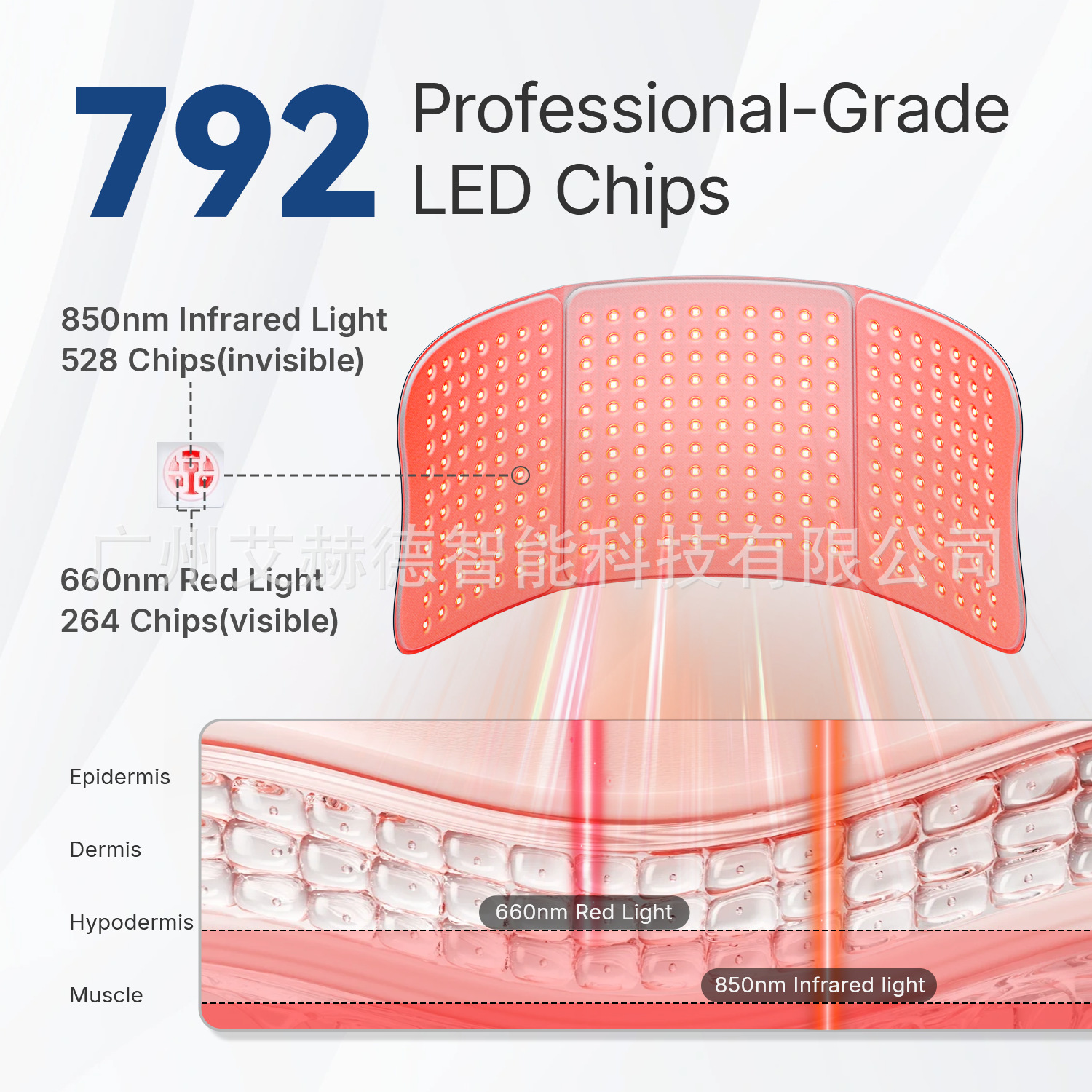 Cross-Border Supply High-Power Red Light Therapy Belt Multifunctional Waist Support Belt Led Near-Infrared 850Nm Heating Belt