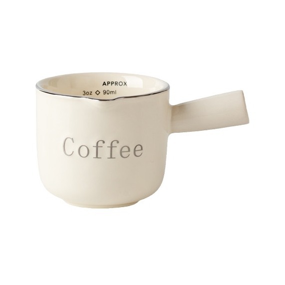 Creative ceramic small Milk Cup with handle scale mini coffee shop appliance espresso milk can cup measuring cup