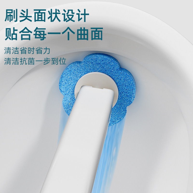 Disposable toilet brush suit bathroom no dead angle household disposable replacement cleaning brush head toilet antibacterial brush