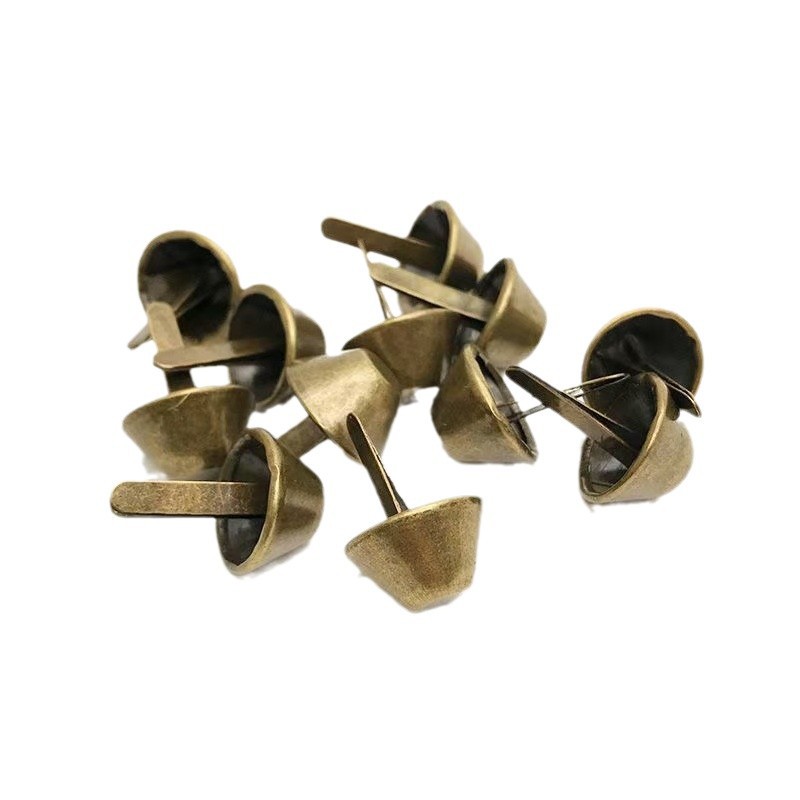 Factory direct round head metal nails DIY leather luggage accessories two feet bucket nails flat head gun nails