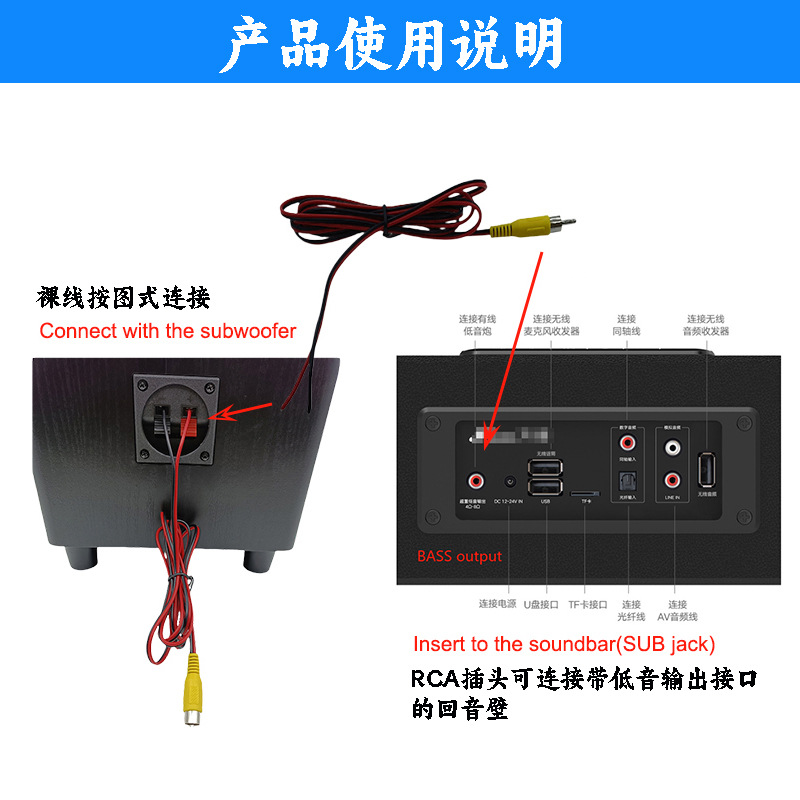 Cross-Border 6.5inch Passive Subwoofer Black Wood Grain Neutral Packaging Dropshipping 50W Home Subwoofer