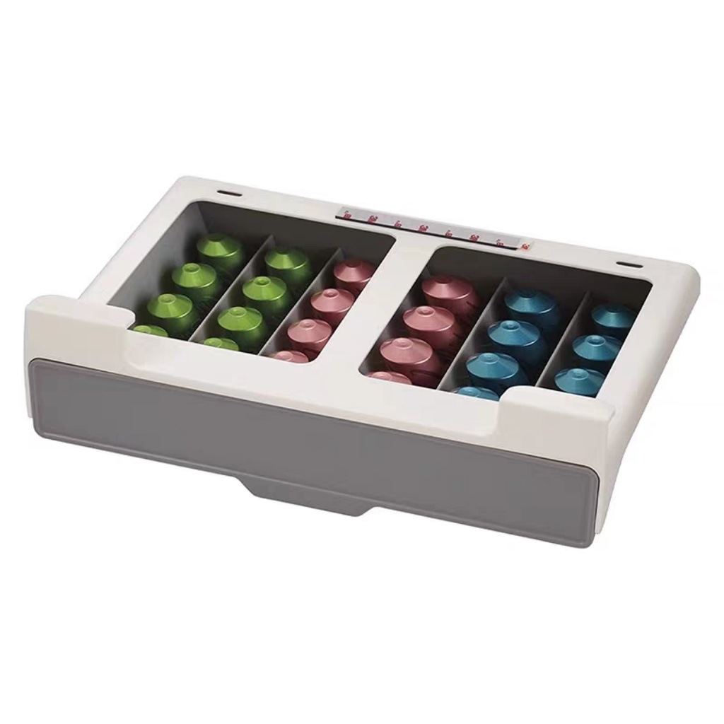 Cross-border Capsule Coffee Tea Bag Storage Rack Small Drawer Finishing Box Punch-free Space-saving Storage Box