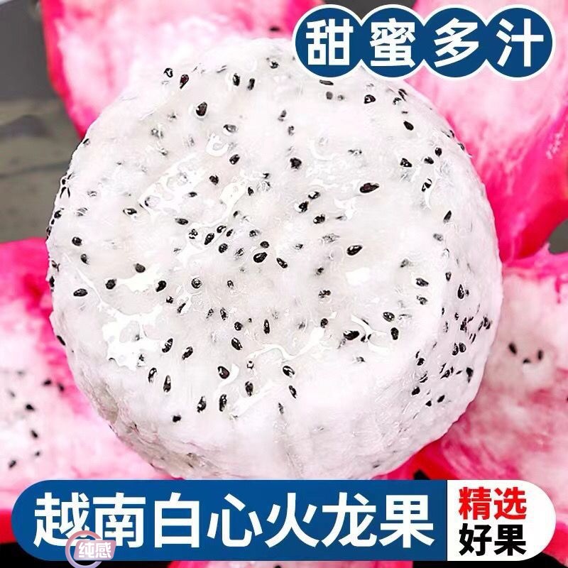 Вьетнамский белый драконий фрукт 5кг, свежий, сезонный, красный медовый сокровище, золотая целая коробка, крупный фрукт