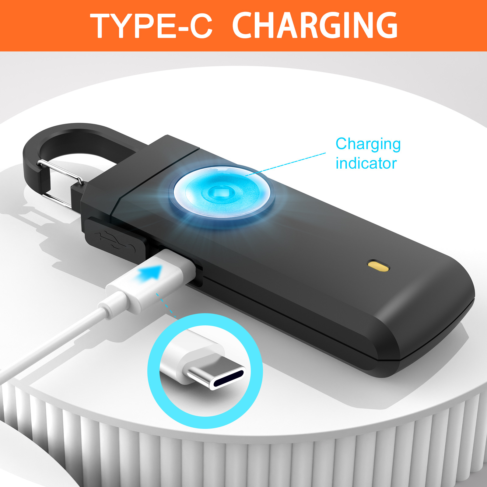 Meinoe New Anti-Wolf Alarm Rechargeable Personal Alarm 130 Decibel Female Rescue Alarm