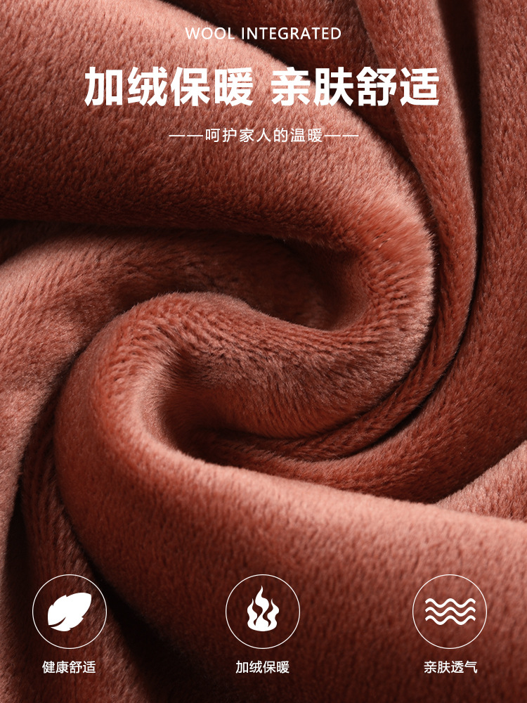 Fu Zi New Sweater V-Neck Middle-aged and Elderly Dad Coat Warm Knitted Sweater Festive Cardigan Top Loose Winter