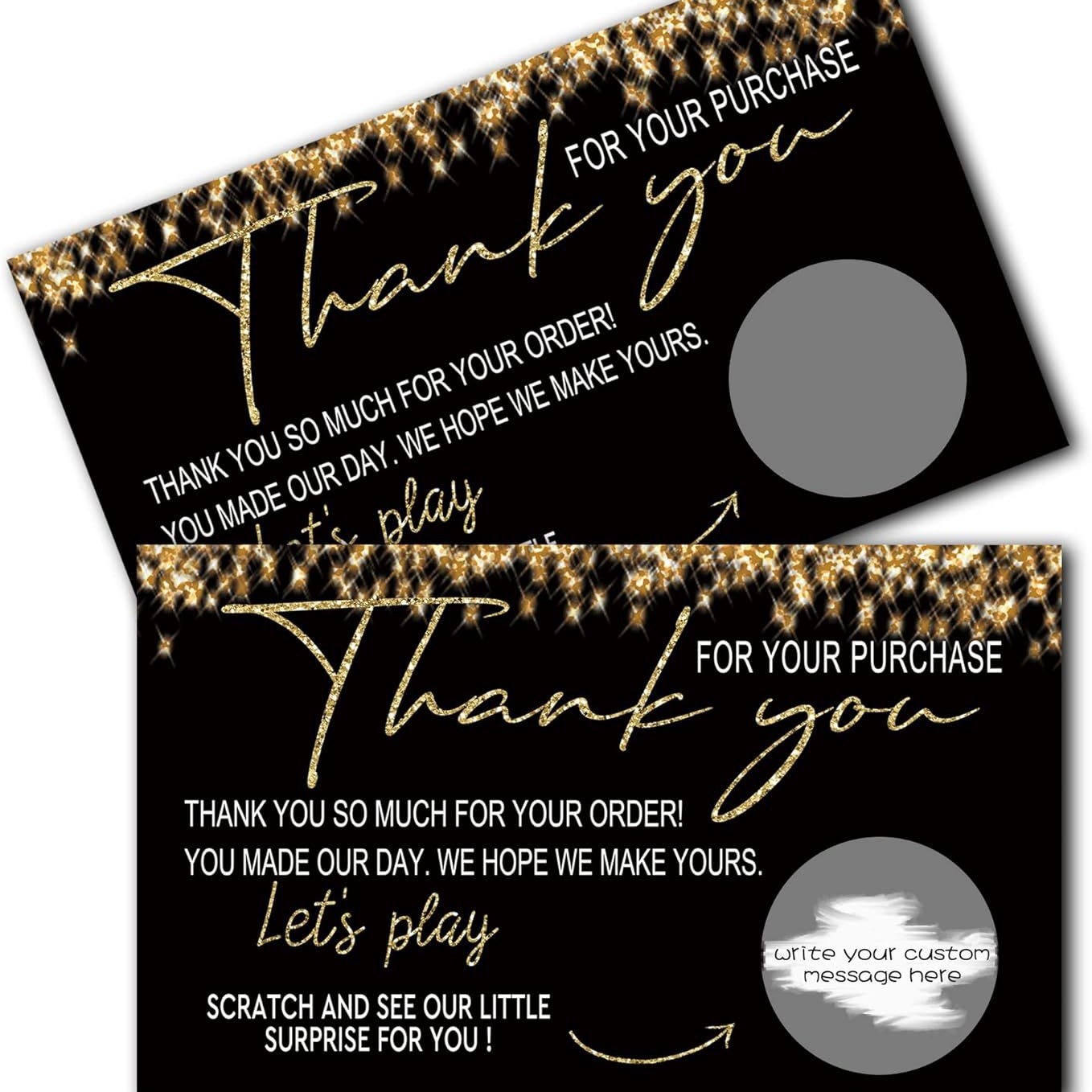 Cross-Border Amazon E-Commerce Popular Card Customization Party Game Card Thank You Card Wedding Card Can Be Made with Scratch Coating