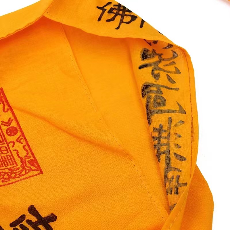 Pilgrimage stamp [mountain bag] small yellow cotton bag printed monk bag monk bag ring bag Crescent bag