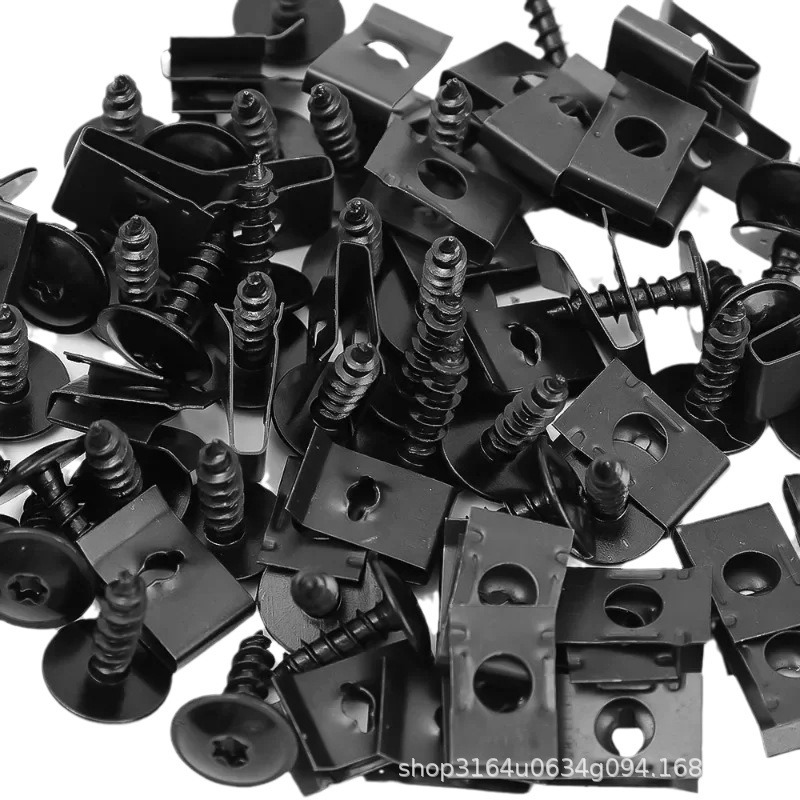 Car Screw Base U-shaped Clip Car Modification Clip Fast Wire Gasket Self-tapping Screw Interior Panel Buckle Hardware