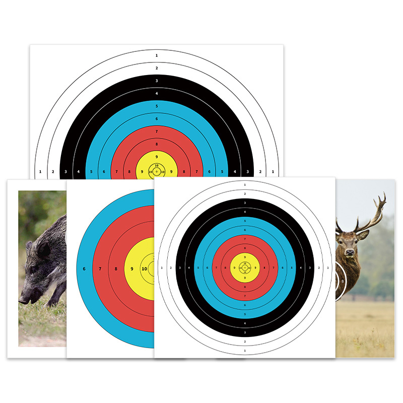 40*40cm full-circle archery dart target paper competition practice available target nail full-circle target paper color printing target map spot