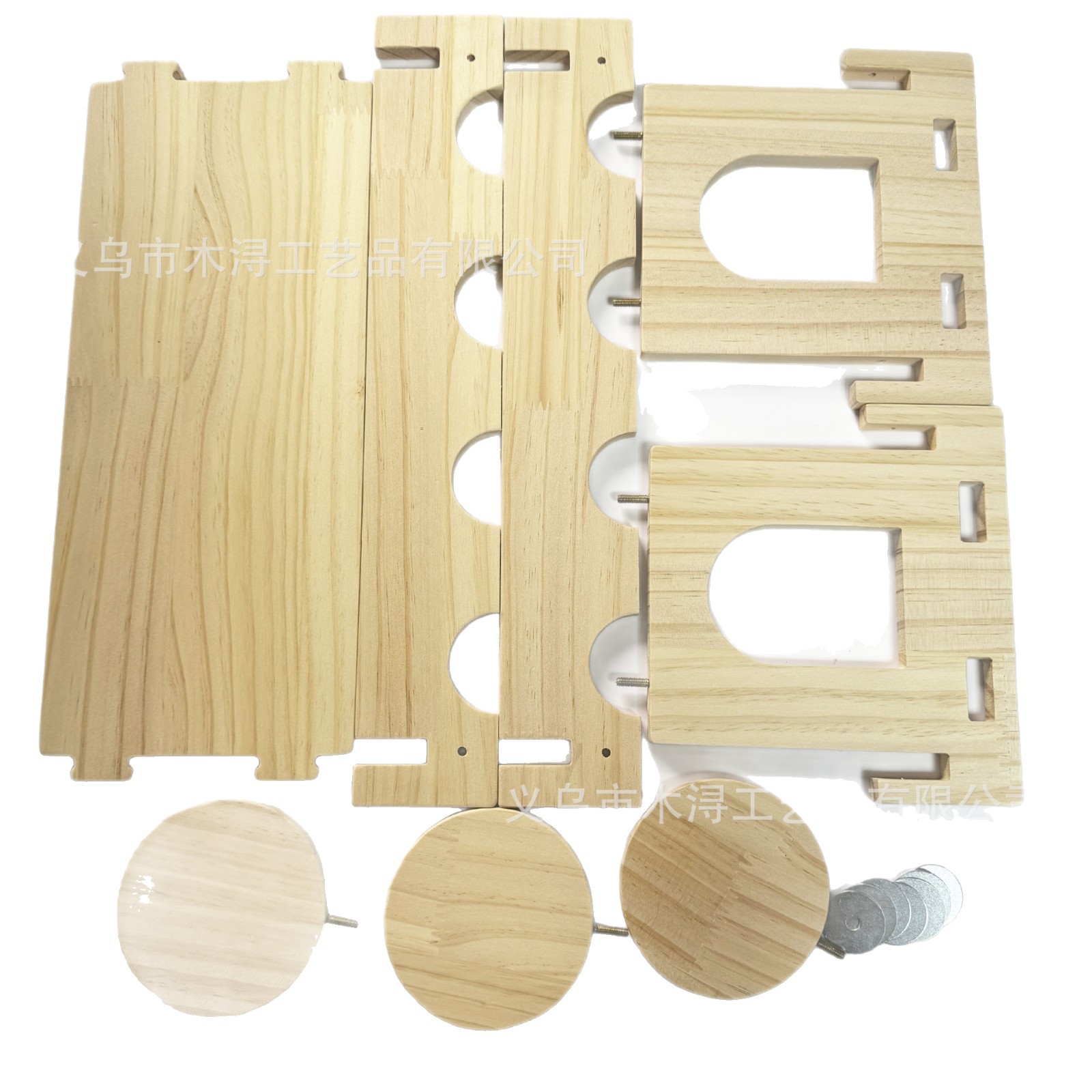 Solid Wood Pet Hanging Suspension Bridge Hamster Aerial Platform Hamster Hiding Shelter Rabbit Feeder Pet Supplies