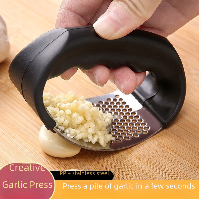 Manual Circular Stainless Steel Garlic Press, Garlic Masher, Garlic Paste, Household Garlic Peeler Manufacturer Wholesale