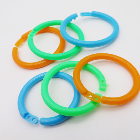 Spot plastic book ring binding card double button loose-leaf color binding book ring photo album card ring hardware ring