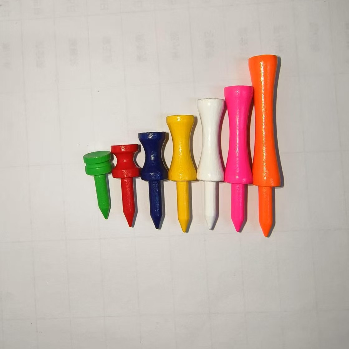 Гольф Лимит Бамбуковые гвозди Гольф аксессуары Принадлежности для курса Многоразмерные бамбуковые гвозди 25--83мм