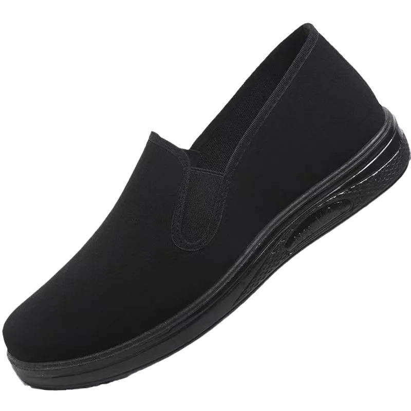 Old Beijing cloth shoes men's casual cloth shoes work slip-on soft bottom cloth shoes dad shoes black cloth shoes wholesale
