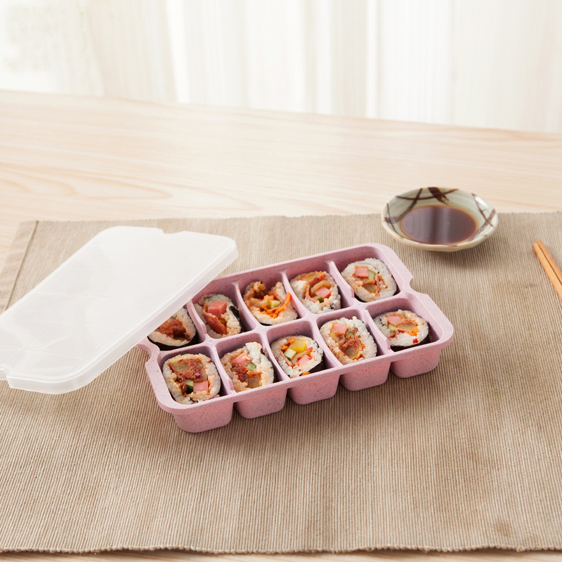 Wheat Straw Dumpling Storage Box for Refrigerator, Dumpling Preservation Quick-Freezing Compartment Box, Microwave Heating Food Box