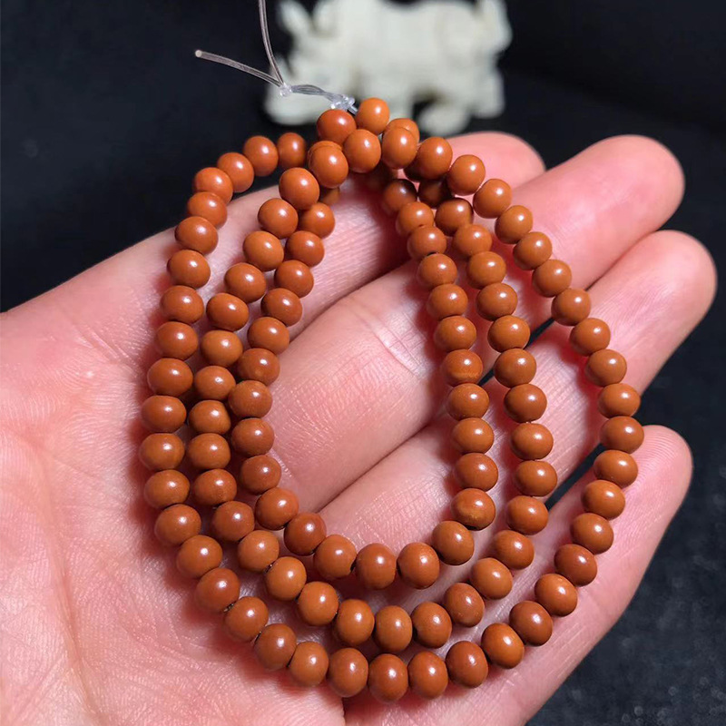 Olive nuclear carving nuclear pointed beads 4.5mm apple round small round beads spacer beads light beads old oil nuclide beads wholesale