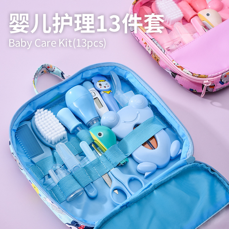 Foreign trade baby care suit baby nail clippers thermometer care tools comb brush care 13 pieces suit