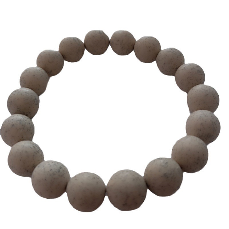 Beitou Stone Beads Release Negative Ions Far Infrared Bracelet Necklace Round Beads Spotted Beads Raw Stone Carved Beitou Stone Beads