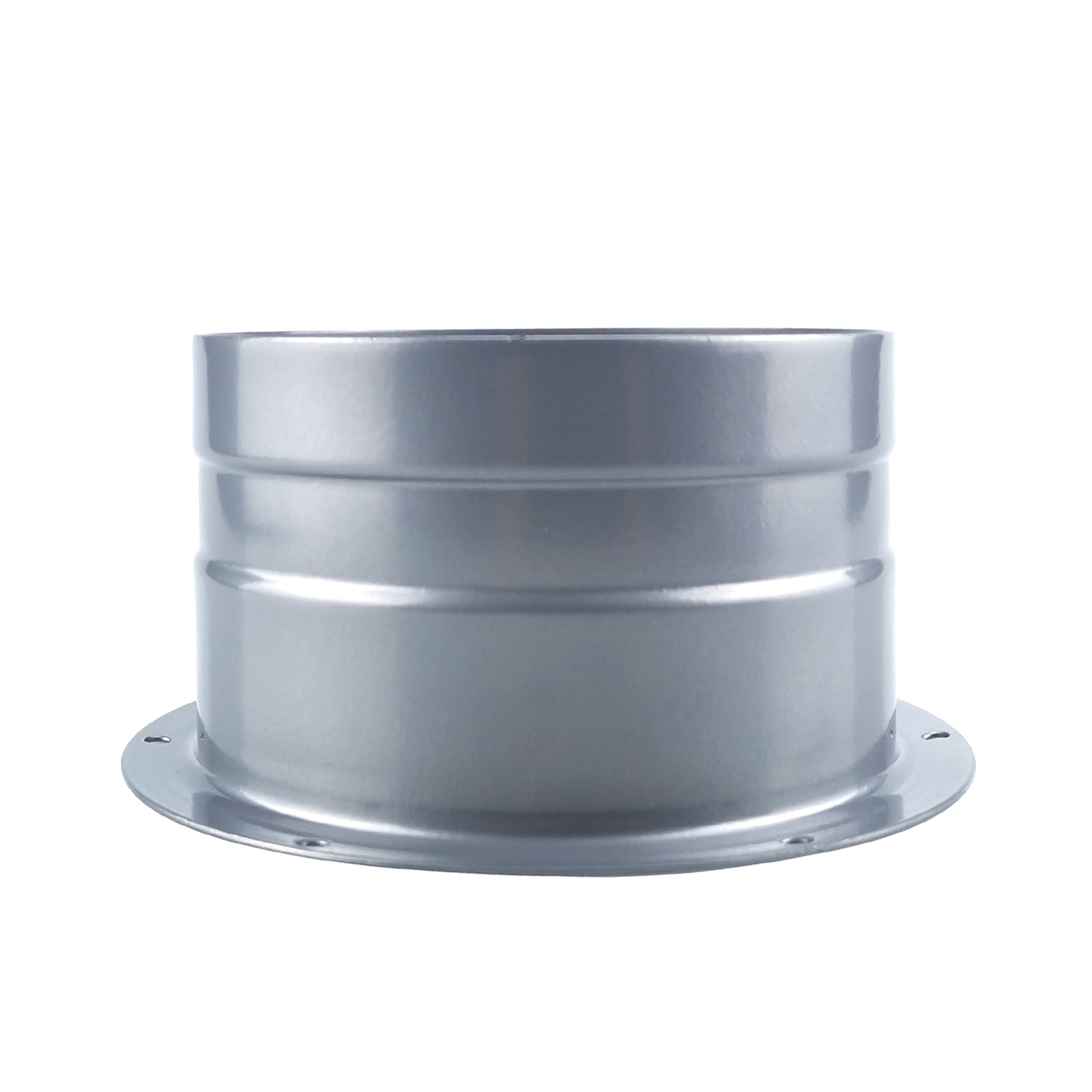 Fresh air metal straight flange tuyere electrostatic spraying straight circular conversion interface fan connection factory production