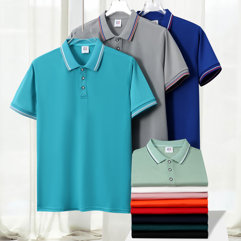 Short-sleeved overalls summer polo culture advertising shirt lapel t-shirt enterprise tooling embroidery printing custom logo