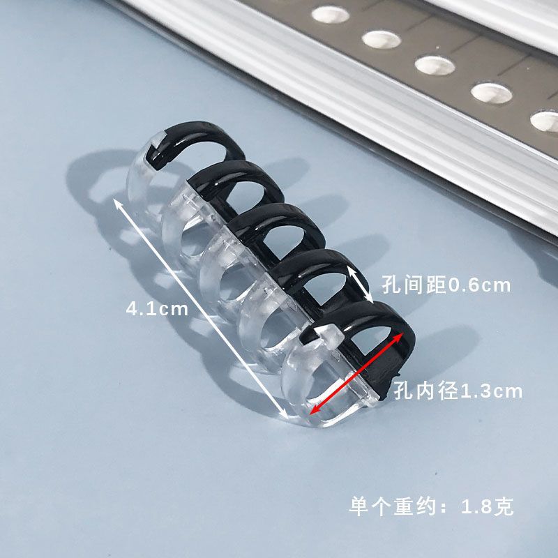 Factory 5-Hole Colorful Loose-Leaf Ring Buckle Loose-Leaf Ring Binding Ring Coil Clamp Ring Removable Storage Ring DIY Plastic Clip