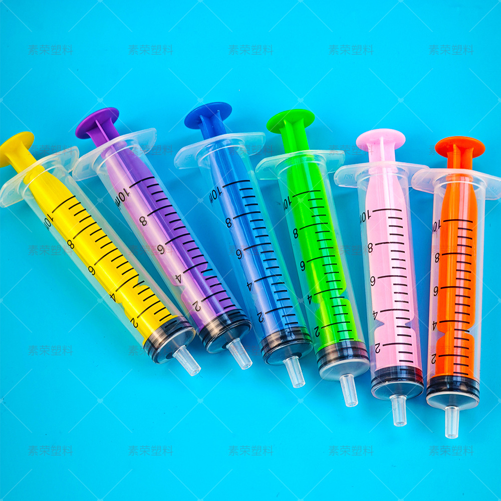 Cross-Border Colorful Feeder Wholesale Veterinary Syringe Feeder 10ml Small Size Plastic Syringe Short Mouth